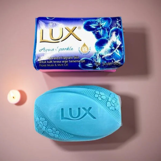 Lux Aqua Sparkle Floral Musk & Mint Oil Refreshing Soap Bar (80g)