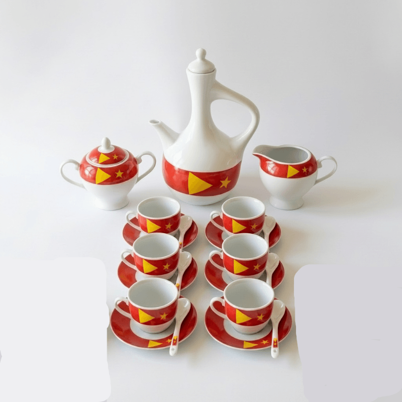 Tigray Heritage Porcelain Coffee Set - Full Service for 6/ 23-Pcs