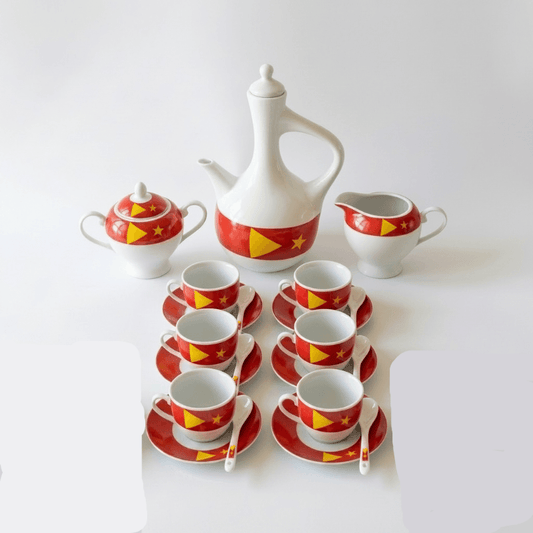 Tigray Heritage Porcelain Coffee Set - Full Service for 6/ 23-Pcs