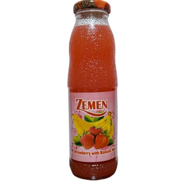 Strawberry & Banana Nectar (0.35l Bottle – Pack of 24) – የእንጆሪ ና ሙዝ ጭማቂ