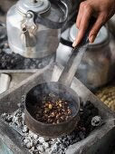 Traditional Handheld Coffee Roasting Pan (መንከሽከሽ)