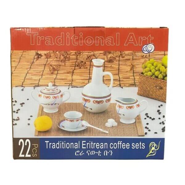 Luxury 22-Piece Traditional Habesha Coffee Ceremony Set – Authentic TIG Design