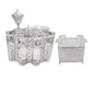 Decorative metal basket with a lid on a white background