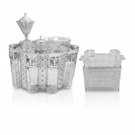 Luxury Gold and Silver Rekebot Coffee Ceremony Set (ረከቦት)