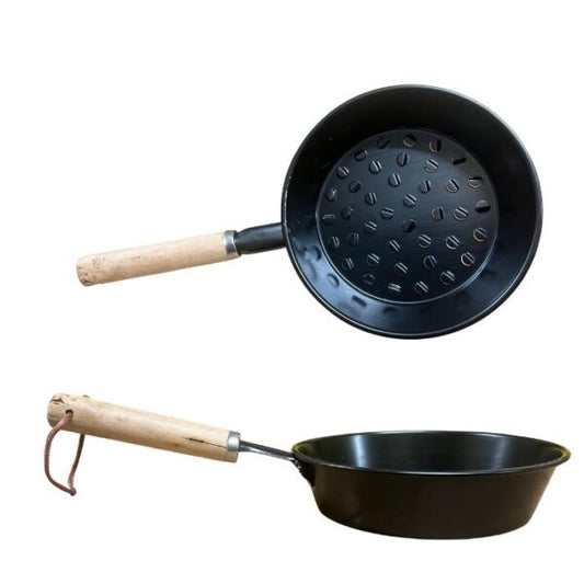 Traditional Coffee Roasting Pan Black (መንከሽከሽ / Menkeshkesh)