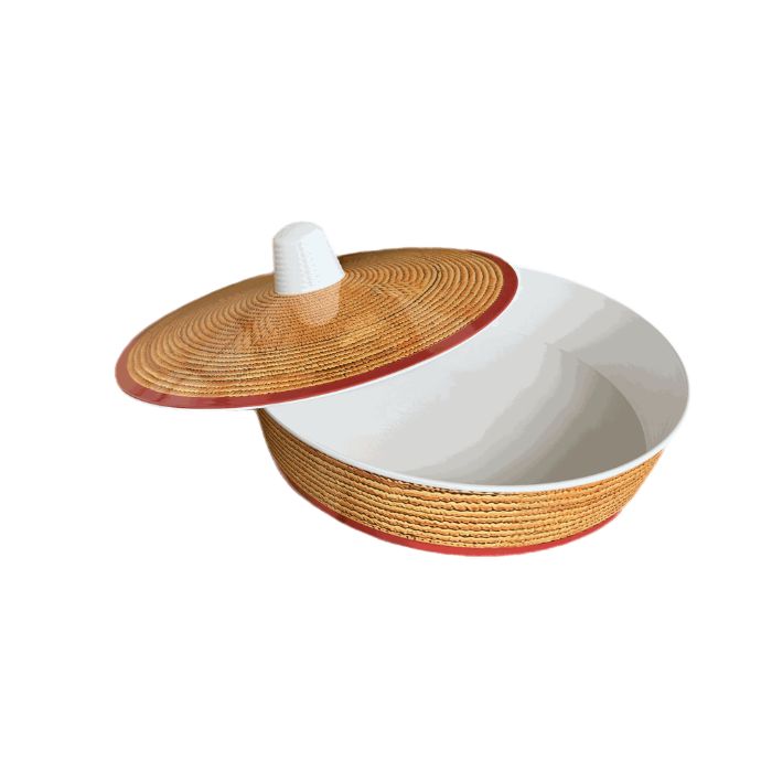 Extra-Wide Non-Slip Melamine Injera Platter (17.5-Inch / ሰፊ ጎማ)