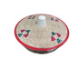 Extra-Wide Non-Slip Melamine Injera Platter - Mesob Pattern (17.5" / ሰፊ ጎማ አገልግል)
