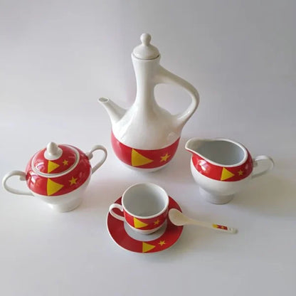 Tigray Heritage Porcelain Coffee Set - Full Service for 6/ 23-Pcs