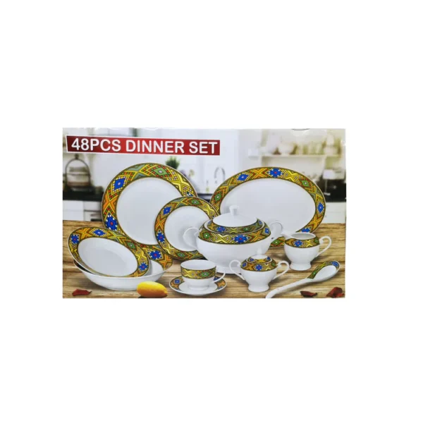 Luxury Traditional Coffee & Dinnerware Set (48pcs) – የቡና እና የምግብ እቃዎች ስብስብ