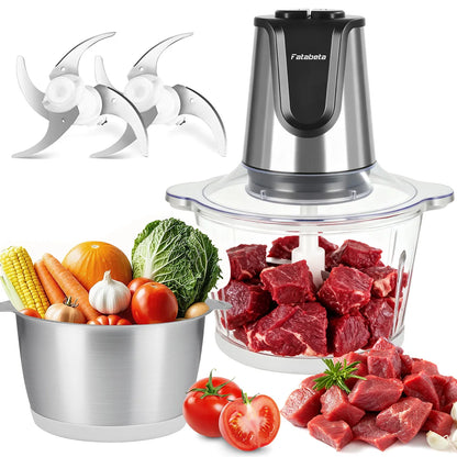 Royal Imperial Dual-Bowl Electric Food Processor – 500W (አትክልት ና ስጋ መፍጫ / መጥሃኒ)