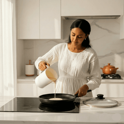 Non-Stick Injera & Crepe Pan with Domed Lid (28cm) – የእንጀራ / ባደላ መጥበሻ