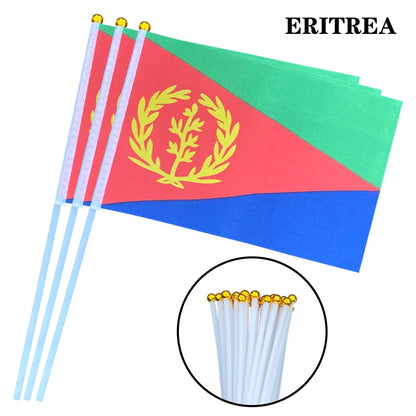 ባንዴራ -Eritrea Handheld Stick Flags — 10-Piece Set