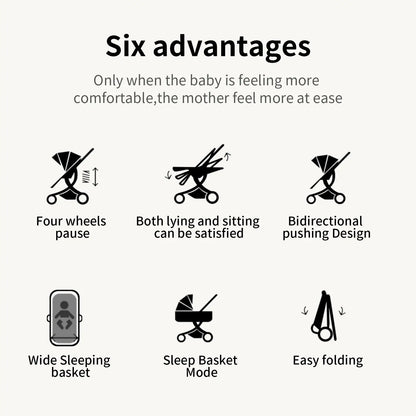 The Royal Horizon™ 3-in-1 Luxury High-Landscape Baby Stroller