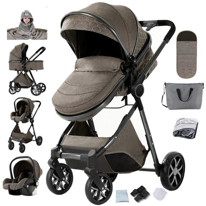 The Royal Horizon™ 3-in-1 Luxury High-Landscape Baby Stroller