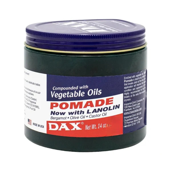 DAX Vegetable Oils & Lanolin Conditioning Pomade - Green Jar (Oversized 397g)