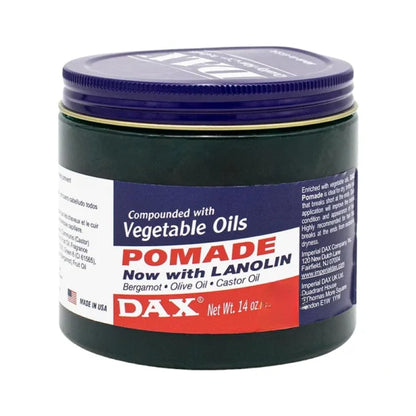 DAX Vegetable Oils & Lanolin Conditioning Pomade - Green Jar (Oversized 397g)