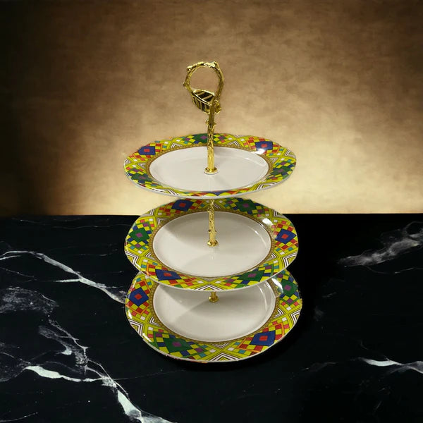 Elegant 3-Tier Melamine Cake Stand – Modern Serving & Display Tower