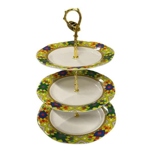 Elegant 3-Tier Melamine Cake Stand – Modern Serving & Display Tower