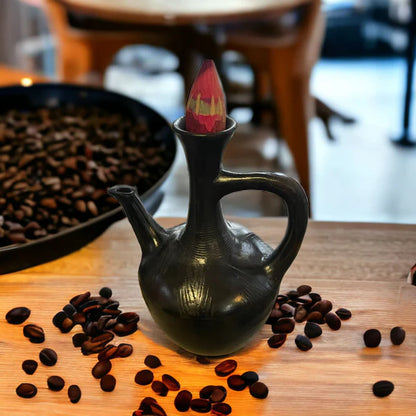 Traditional Habesha Clay Coffee Pot – Authentic Handmade Jebena (ጀበና)