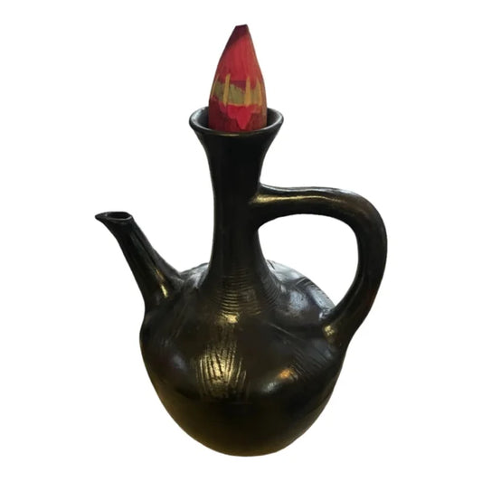 Traditional Habesha Clay Coffee Pot – Authentic Handmade Jebena (ጀበና)