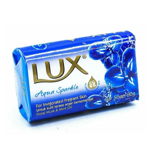 Lux Aqua Sparkle Floral Musk & Mint Oil Refreshing Soap Bar (80g)