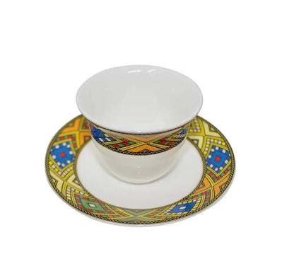 Traditional 18-Piece Sini Coffee Cup & Saucer Set (Serves 6)
