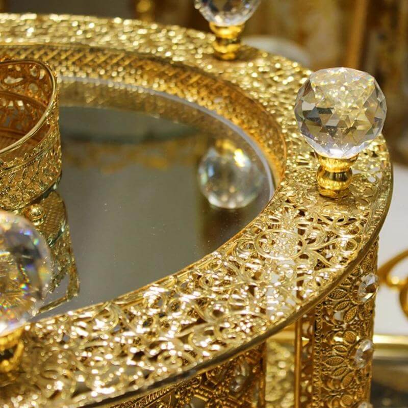 Luxury Gold Rekebot Set with LED & Bluetooth (ወርቃማ ረከቦት)-5pcs