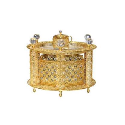 Luxury Gold Rekebot Set with LED & Bluetooth (ወርቃማ ረከቦት)-5pcs