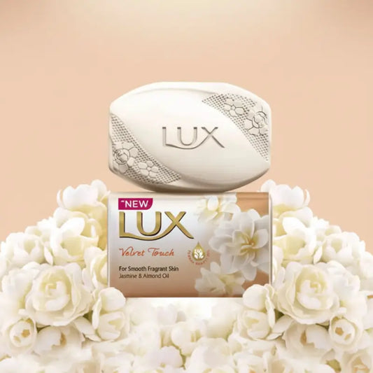 Lux Velvet Touch Jasmine & Almond Oil Beauty Soap Bar (80g)